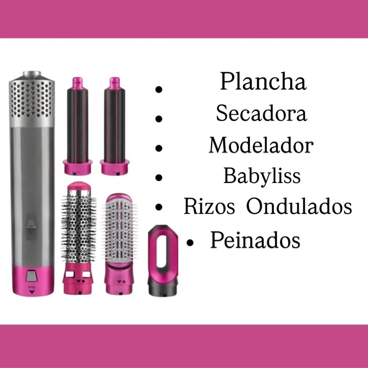 Cepillo Secador Alisador 5 En 1