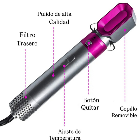 Cepillo Secador Alisador 5 En 1