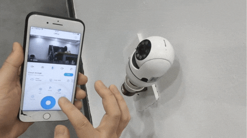 Cámara De Seguridad Wifi Bombillo Roboti