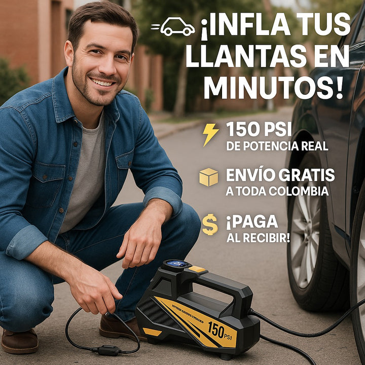 Inflador Para Carros Portátil 150 Psi