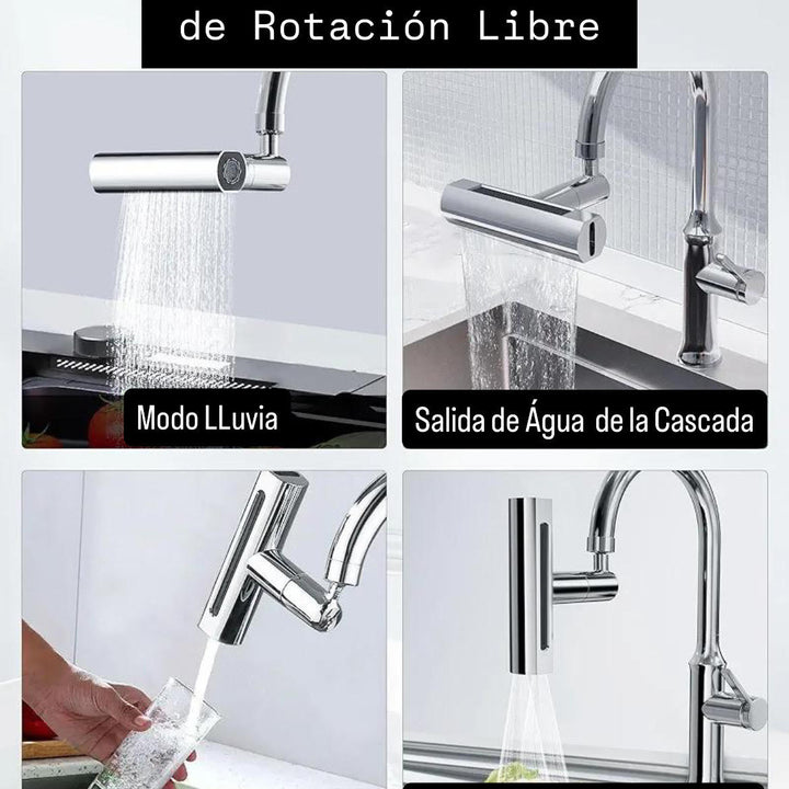 Grifo de cocina 4 en 1, extensor de grif